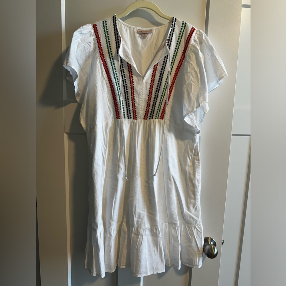 Knox Rose White Cotton Boho Chic Dress